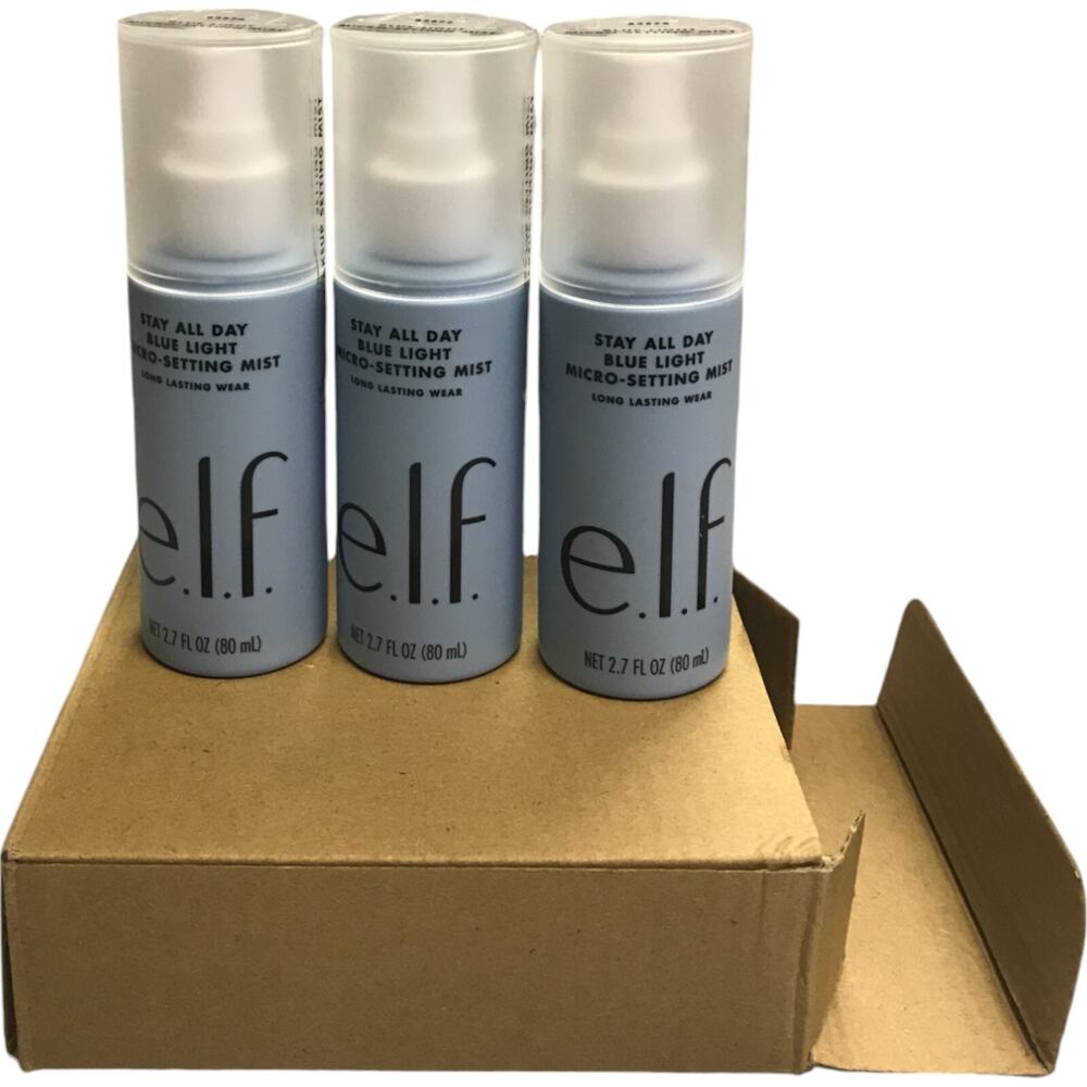 3 Pcs Elf Stay All Day Blue Light Micro Setting Mist Long Lasting Wear 80ml NEW
